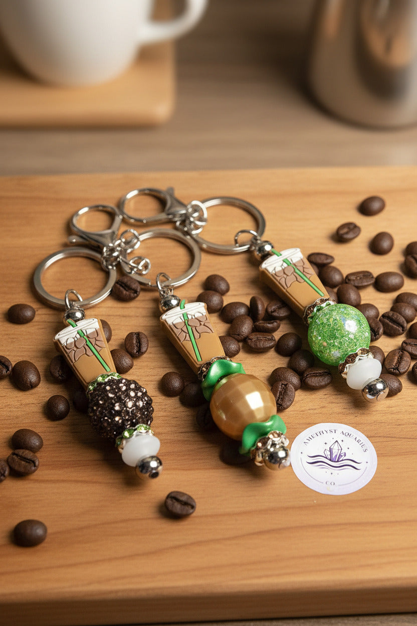 Iced Latte Key Chain