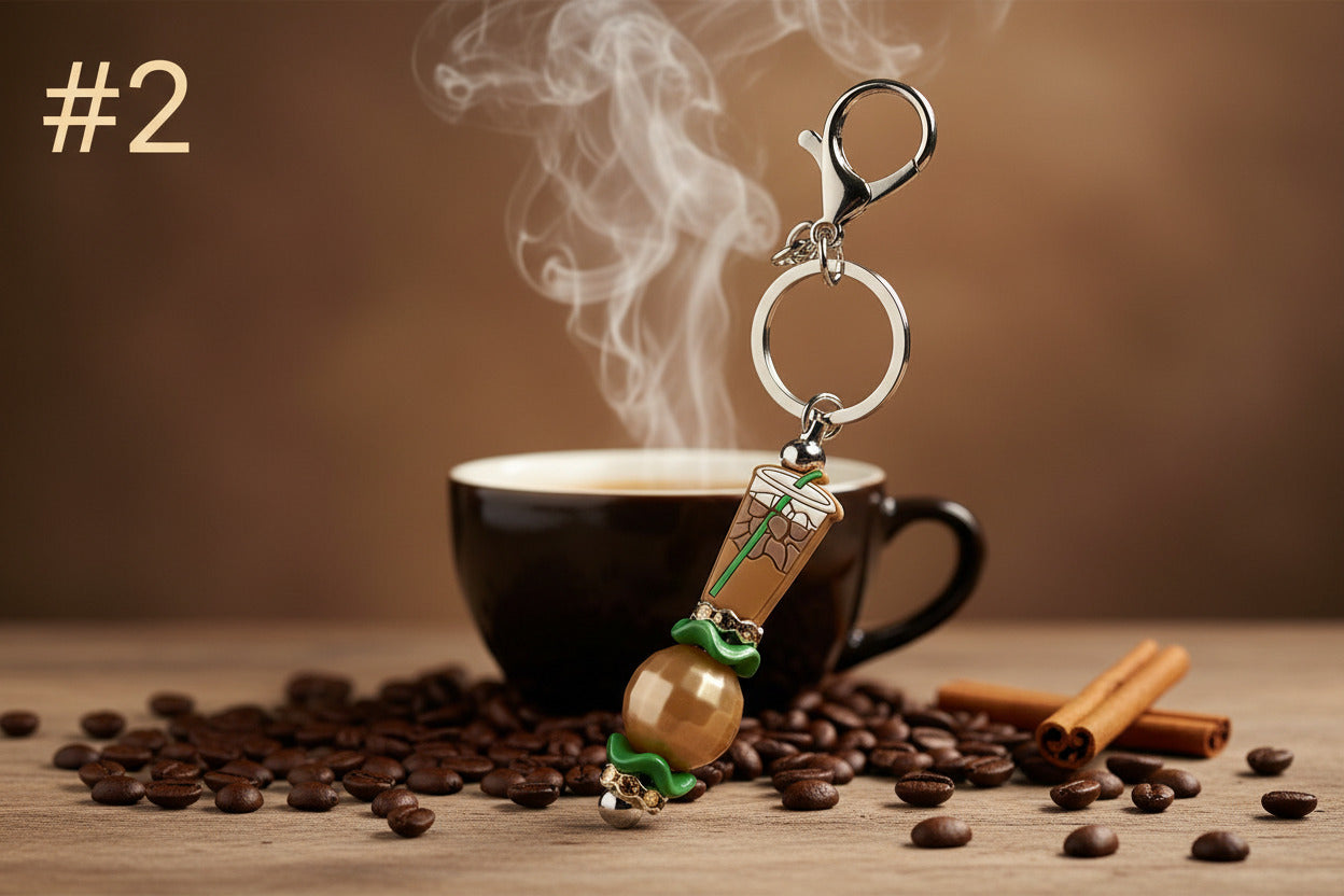 Iced Latte Key Chain