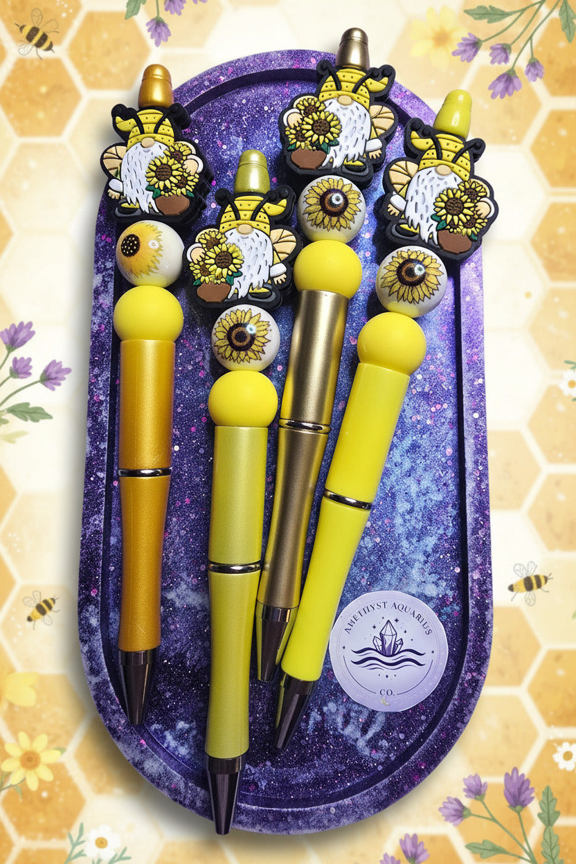 Golden Bloom Gnome Pen