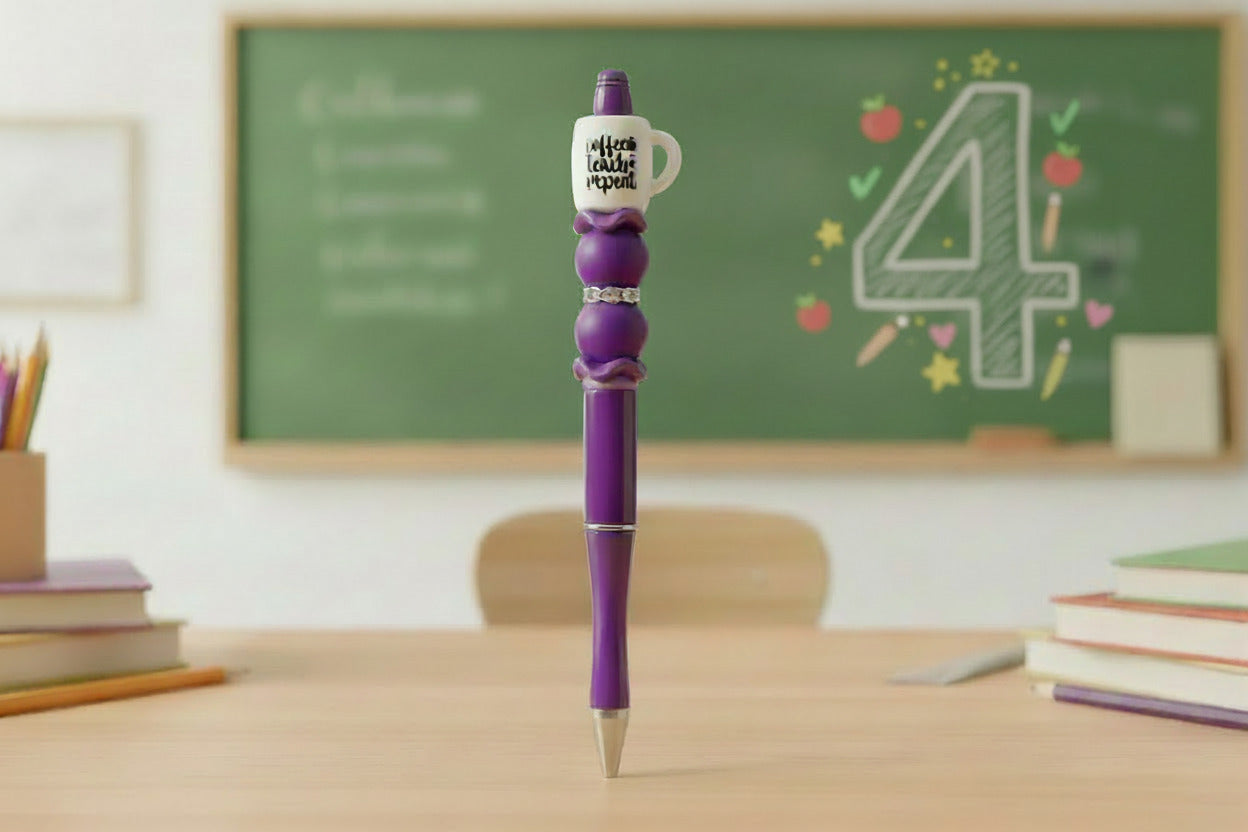 Coffee, Teach, Repeat Cup Pen