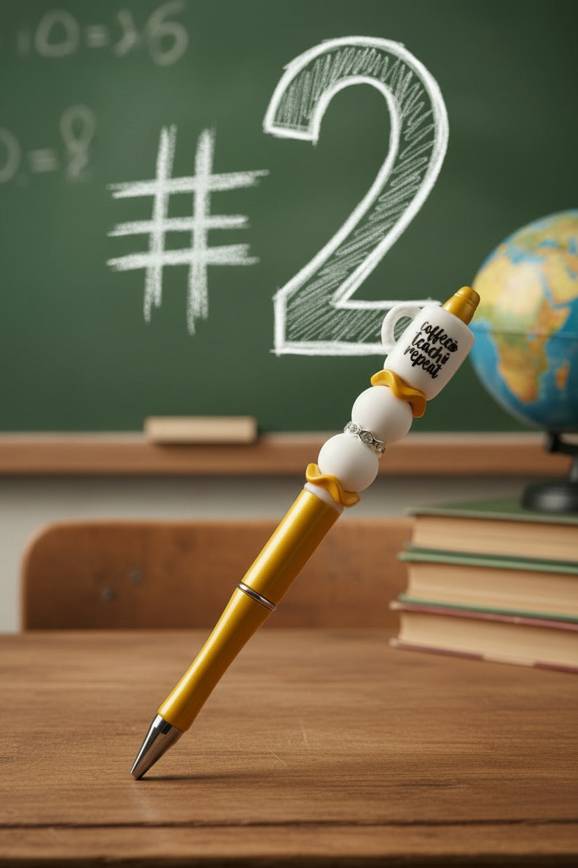 Coffee, Teach, Repeat Cup Pen