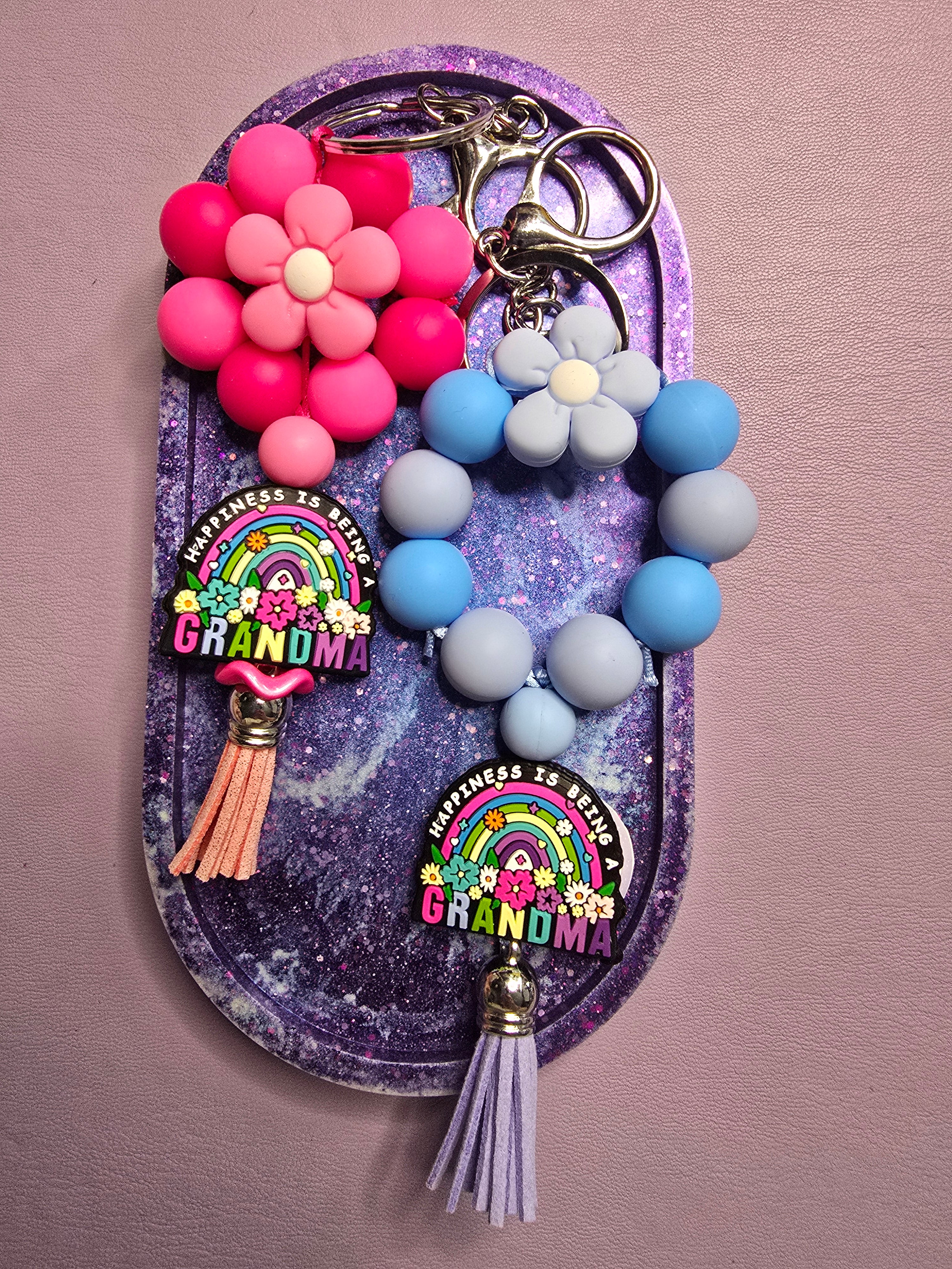 Grandma Floral Keychains