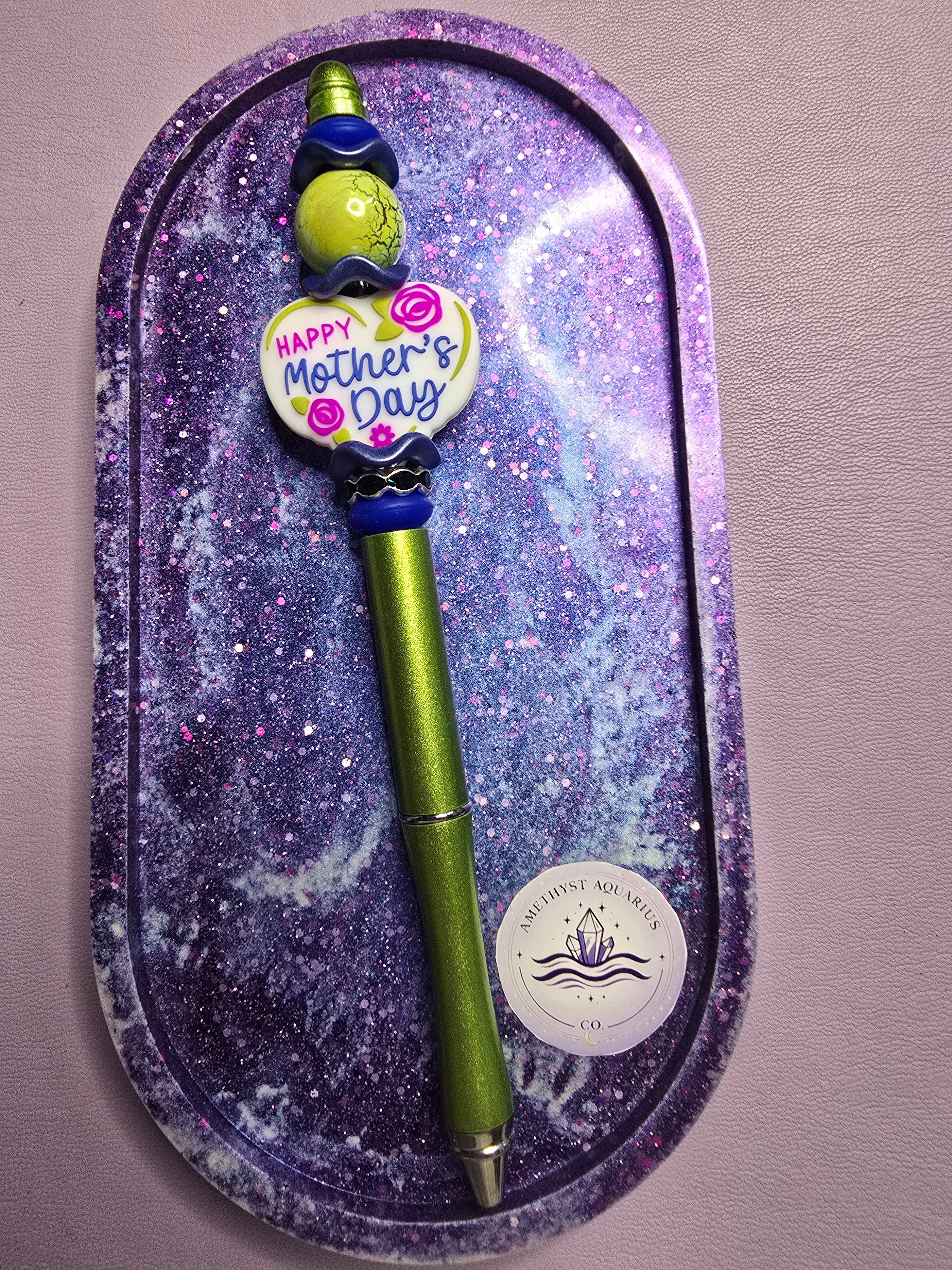 Happy Mother's Day - Blue & Green Metal Pens