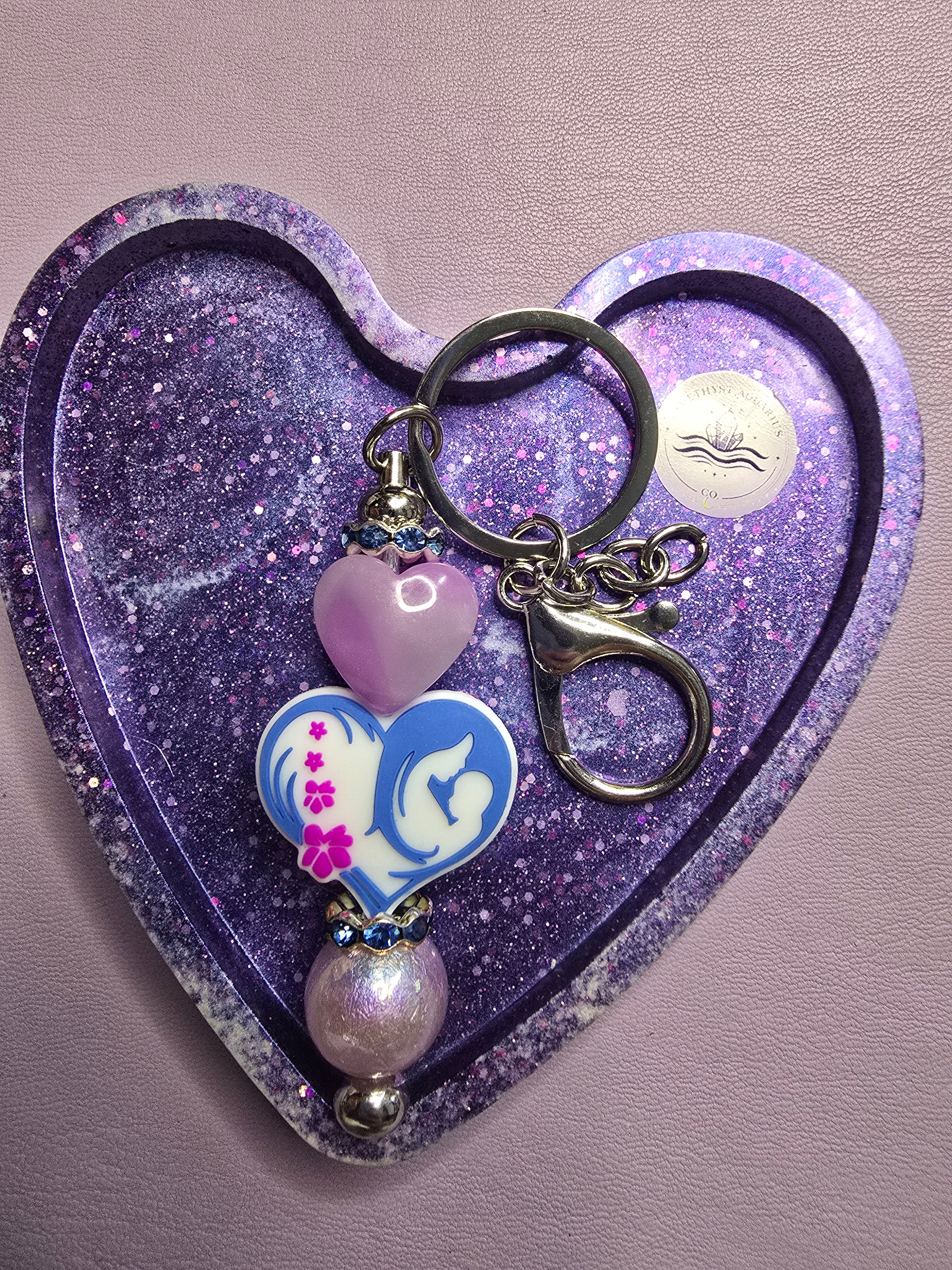 Mother's Heart Keychains