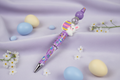 Purple Bunny Easter Beaded Pen in Spring Setting